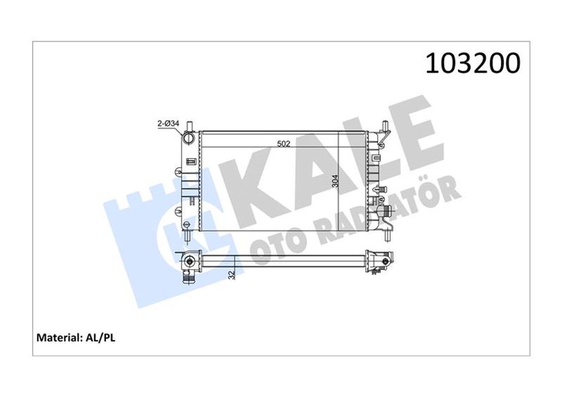 Su Radyatörü - KALE OTO RADYATÖR - 0207162AL