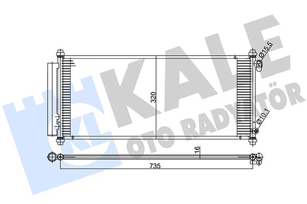 KALE OTO RADYATÖR 392000 İklimlendirme Sistemi Klima Radyatörü - HONDA JAZZ II (GD_, GE3, GE2) uyumlu