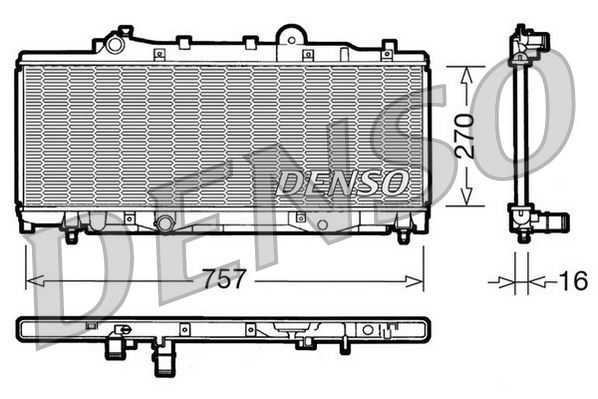 DENSO DRM09092 Soğutma Sistemi Su Soğutucu & Parçaları - FIAT PUNTO (176_) uyumlu