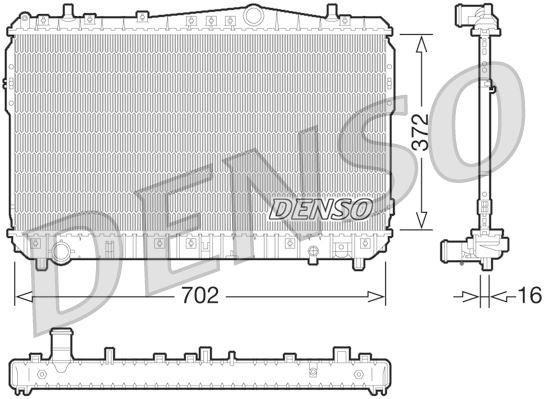 DENSO DRM08004 Soğutma Sistemi Su Soğutucu & Parçaları - DAEWOO NUBIRA Sedan (J200) uyumlu