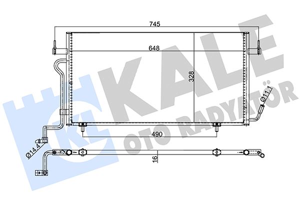 KALE OTO RADYATÖR 385500 İklimlendirme Sistemi Klima Radyatörü - CITROËN BERLINGO / BERLINGO FIRST Kasa/büyük limuzin (M_) uyumlu
