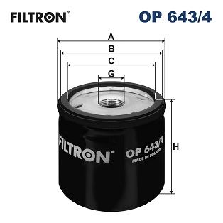 FILTRON OP 643/4 Motor Yağ Filtresi - RENAULT MEGANE III Coupe (DZ0/1_) uyumlu