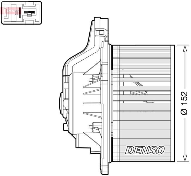 DENSO DEA41015 İklimlendirme Sistemi Fan Parçaları - HYUNDAI i30 (GD) uyumlu