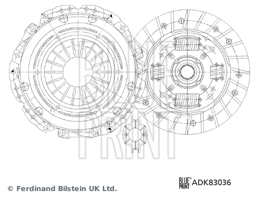 BLUE PRINT ADK83036 Debriyaj Sistemi Debriyaj Seti - SUZUKI VITARA (ET, TA, TD) uyumlu