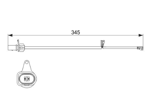 BOSCH 1 987 474 507 Fren Sistemleri Aşınma Göstergesi - AUDI A7 Sportback (4GA, 4GF) uyumlu