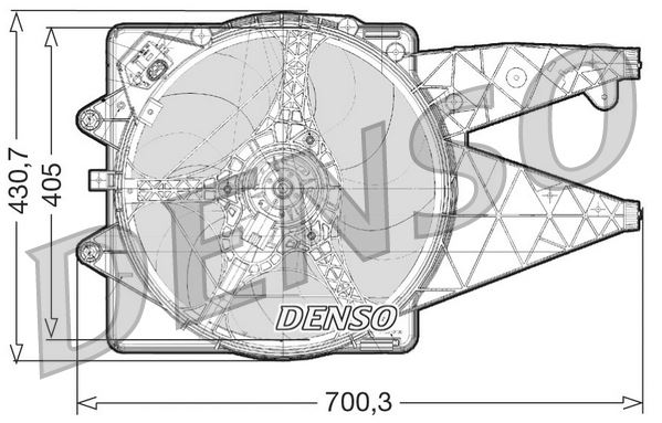 DENSO DER01020 Soğutma Sistemi Fan - FIAT GRANDE PUNTO (199_) uyumlu