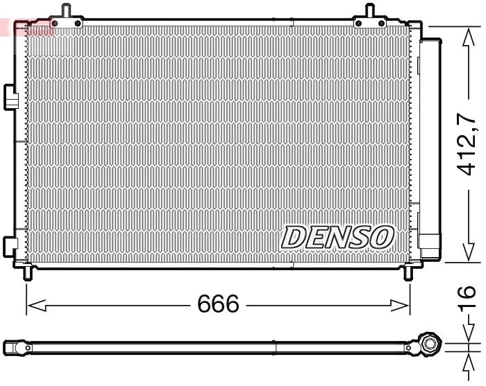 DENSO DCN50059 İklimlendirme Sistemi Klima Radyatörü - TOYOTA RAV 4 IV (_A4_) uyumlu