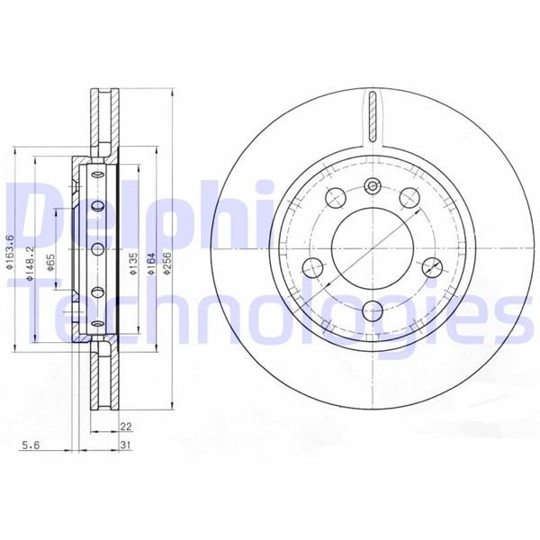 DELPHI BG3611 Fren Sistemleri Fren Diski - VW GOLF IV (1J1) uyumlu