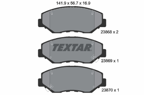 TEXTAR 2386801 Fren Sistemleri Fren Balatası - HONDA CR-V II (RD_) uyumlu