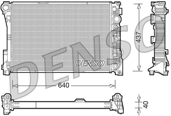 DENSO DRM17046 Soğutma Sistemi Su Soğutucu & Parçaları - MERCEDES-BENZ CLS (C218) uyumlu
