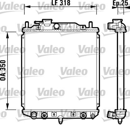 VALEO 734101 Soğutma Sistemi Su Soğutucu & Parçaları - DAIHATSU CUORE I (L55, L60) uyumlu