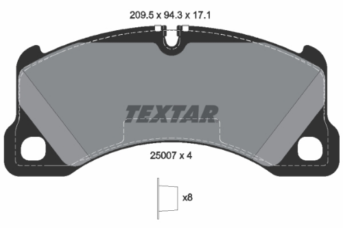TEXTAR 2500701 Fren Sistemleri Fren Balatası - PORSCHE CAYENNE (92A) uyumlu