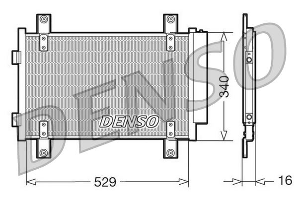 DENSO DCN09049 İklimlendirme Sistemi Klima Radyatörü - PEUGEOT BOXER Minibüs/Otobüs (244, Z_) uyumlu