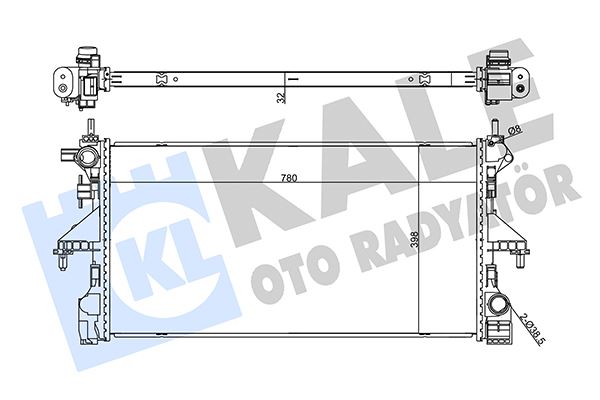 KALE OTO RADYATÖR 355505 Soğutma Sistemi Su Soğutucu & Parçaları - PEUGEOT BOXER Minibüs/Otobüs uyumlu