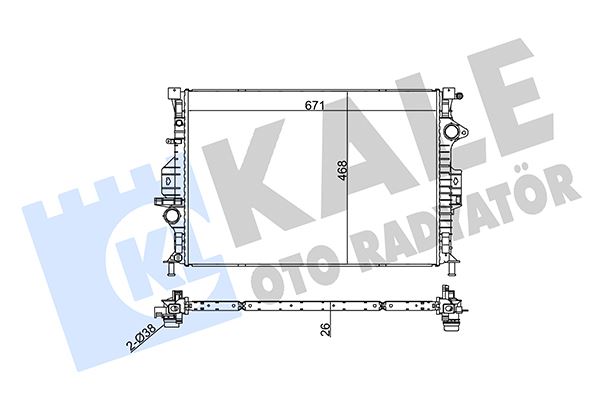 KALE OTO RADYATÖR 355800 Soğutma Sistemi Su Soğutucu & Parçaları - FORD GRAND C-MAX (DXA/CB7, DXA/CEU) uyumlu