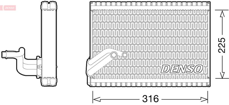 DENSO DEV21003 İklimlendirme Sistemi Evaporatör - CITROËN BERLINGO MULTISPACE (B9) uyumlu