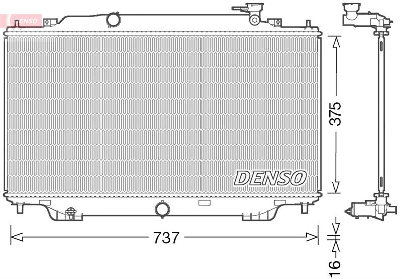 DENSO DRM44042 Soğutma Sistemi Su Soğutucu & Parçaları - MAZDA 3 (BM, BN) uyumlu