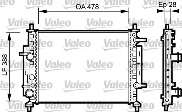 VALEO 734768 Soğutma Sistemi Su Soğutucu & Parçaları - FIAT BRAVA (182_) uyumlu