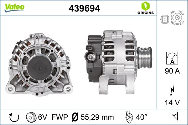 VALEO 439694 Elektrik Sistemi Alternatör - CITROËN BERLINGO / BERLINGO FIRST MPV (MF_, GJK_, GFK_) uyumlu