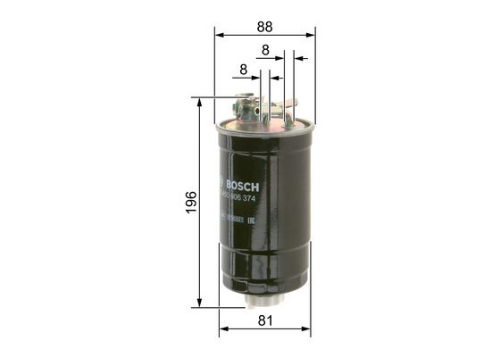 BOSCH 0 450 906 374 Yakıt Sistemi Yakıt Filtresi - FIAT PUNTO (176_) uyumlu