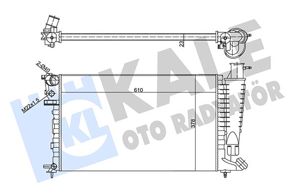 KALE OTO RADYATÖR 356290 Soğutma Sistemi Su Soğutucu & Parçaları - CITROËN XSARA (N1) uyumlu
