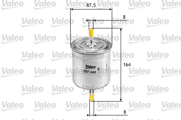 VALEO 587040 Yakıt Sistemi Yakıt Filtresi - VOLVO S40 I (644) uyumlu