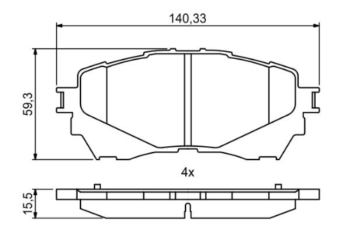 BOSCH 0 986 494 793 Fren Sistemleri Fren Balatası - MAZDA 6 Sedan (GJ, GL) uyumlu