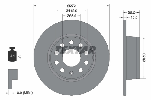 TEXTAR 92300003 Fren Sistemleri Fren Diski - SEAT ATECA (KH7, KHP) uyumlu
