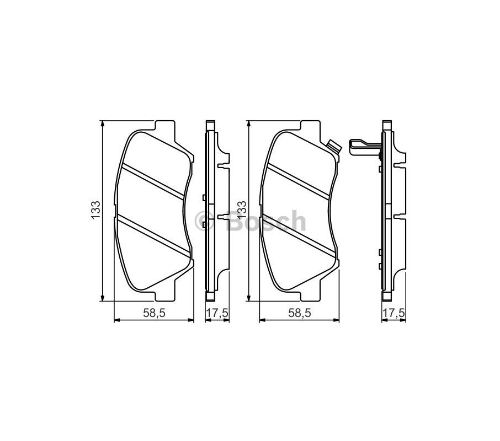 BOSCH 0 986 494 563 Fren Sistemleri Fren Balatası - KIA RIO III (UB) uyumlu