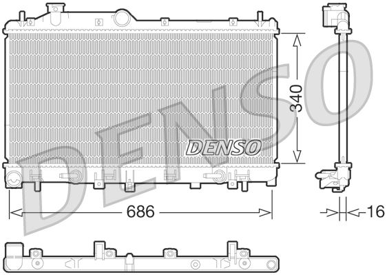 DENSO DRM36015 Soğutma Sistemi Su Soğutucu & Parçaları - SUBARU OUTBACK (BR) uyumlu