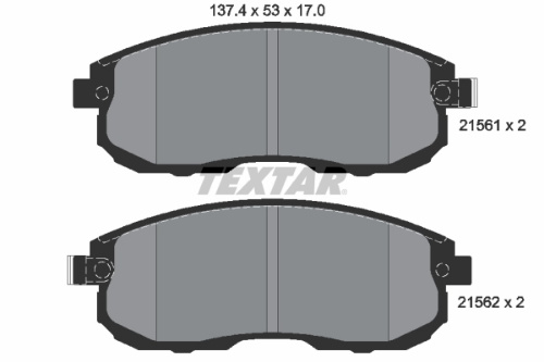 TEXTAR 2156201 Fren Sistemleri Fren Balatası - NISSAN MAXIMA / MAXIMA QX V (A33) uyumlu