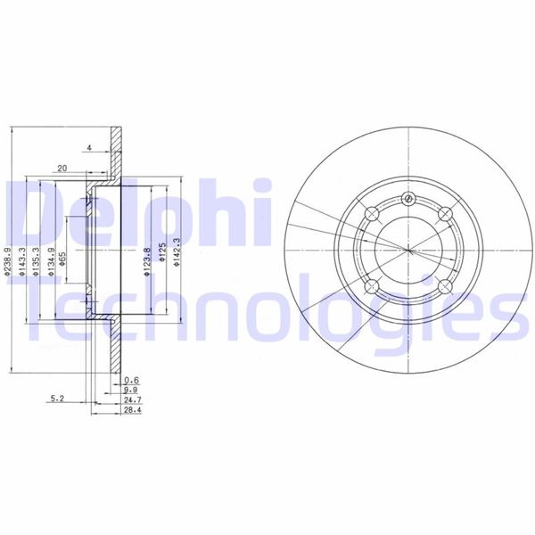 DELPHI BG2911 Fren Sistemleri Fren Diski - VW POLO III (6N1) uyumlu