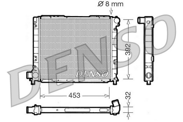 DENSO DRM09052 Soğutma Sistemi Su Soğutucu & Parçaları - FIAT CROMA (154_) uyumlu