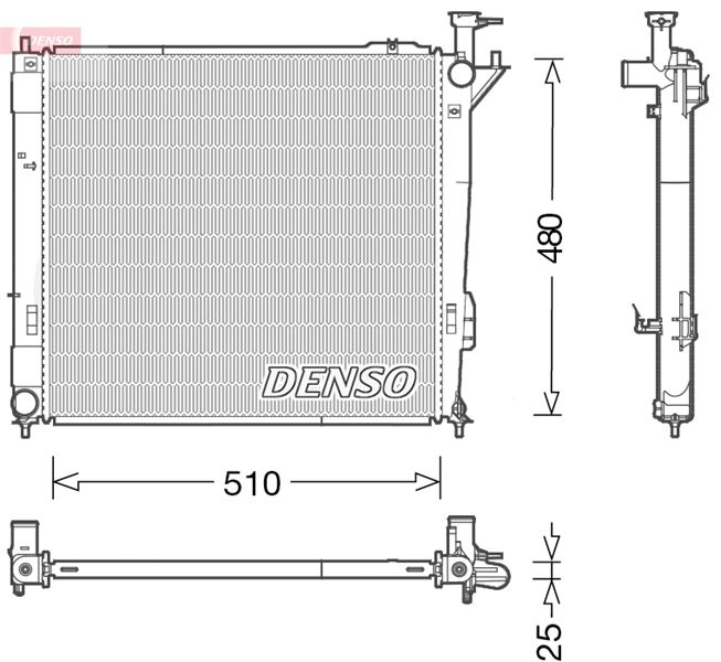 DENSO DRM41015 Soğutma Sistemi Su Soğutucu & Parçaları - HYUNDAI SANTA FÉ II (CM) uyumlu