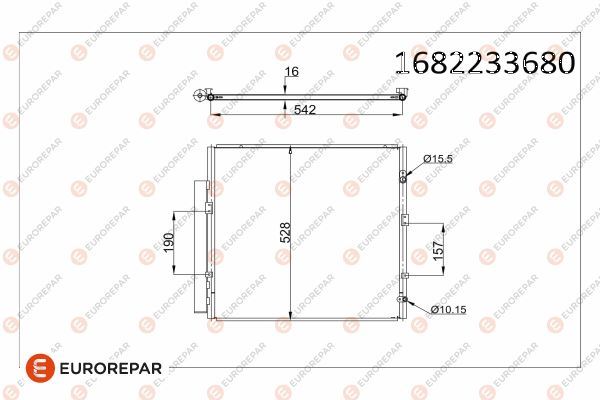 EUROREPAR 1682233680 İklimlendirme Sistemi Klima Radyatörü