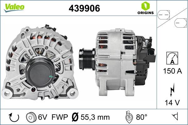 VALEO 439906 Elektrik Sistemi Alternatör - FORD C-MAX II (DXA/CB7, DXA/CEU) uyumlu