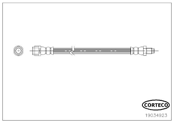 CORTECO 19034923 Fren Sistemleri Fren Hortumları - MERCEDES-BENZ SL (R129) uyumlu