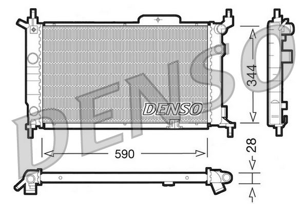 DENSO DRM20015 Soğutma Sistemi Su Soğutucu & Parçaları - OPEL ASTRA F Sedan (T92) uyumlu