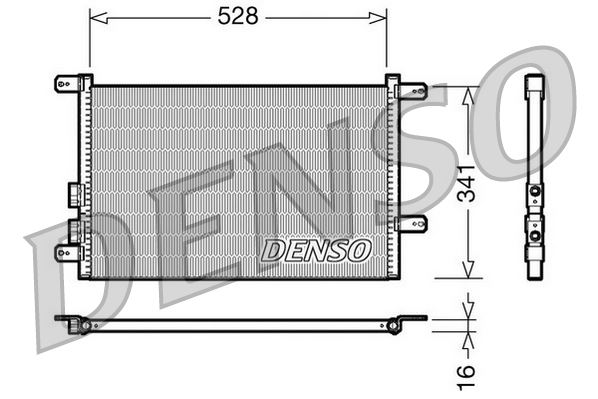 DENSO DCN01003 İklimlendirme Sistemi Klima Radyatörü - ALFA ROMEO 147 (937_) uyumlu