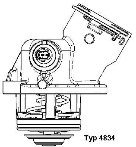 BorgWarner (Wahler) 4834.100D Motor Termostat - MERCEDES-BENZ S-SERISI (W221, V221) uyumlu