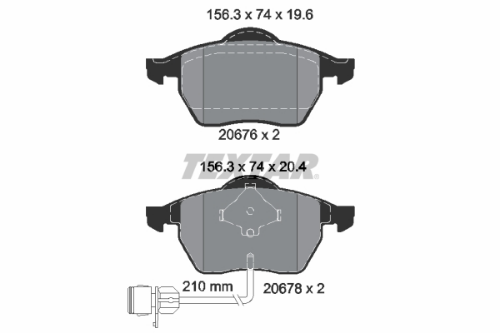 TEXTAR 2067602 Fren Sistemleri Fren Balatası - AUDI 100 C4 Sedan (4A2) uyumlu