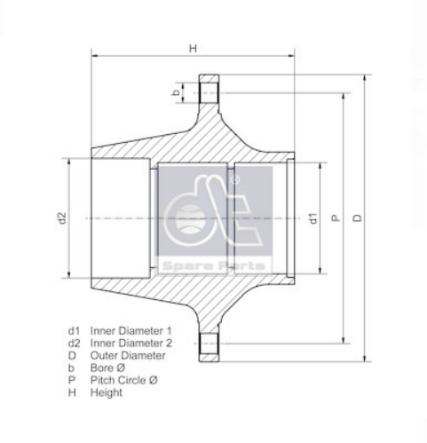 DT Spare Parts 3.67611 Tekerlek & Aks Parçaları Teker Rulmanı - MAN TGM I uyumlu