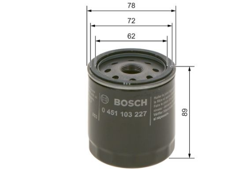 BOSCH 0 451 103 227 Motor Yağ Filtresi - FORD ESCORT IV (GAF, AWF, ABFT) uyumlu