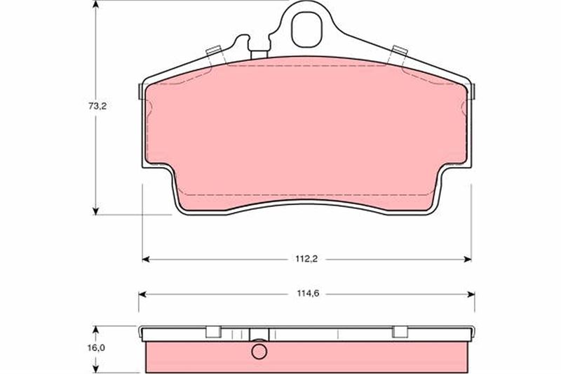 TRW GDB1395 Fren Sistemleri Fren Balatası - PORSCHE 911 (996) uyumlu