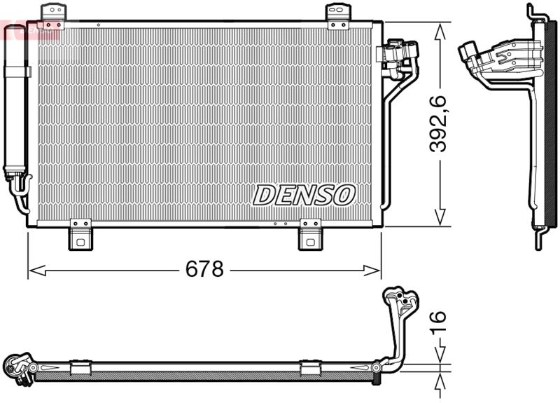 DENSO DCN44015 İklimlendirme Sistemi Klima Radyatörü - MAZDA 3 (BM, BN) uyumlu