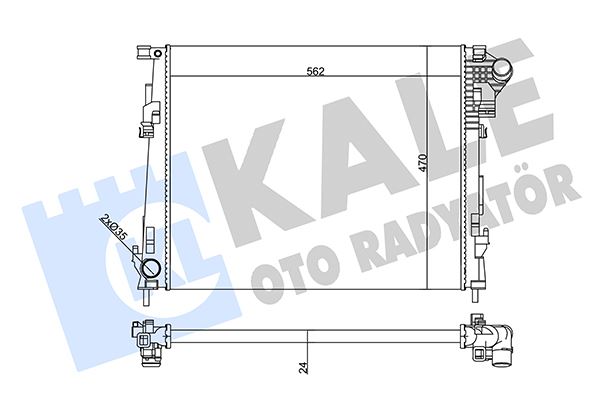 KALE OTO RADYATÖR 356895 Soğutma Sistemi Su Soğutucu & Parçaları - RENAULT TRAFIC II Minibüs/Otobüs (JL) uyumlu