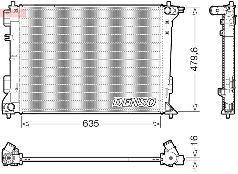 DENSO DRM41028 Soğutma Sistemi Su Soğutucu & Parçaları - KIA SPORTAGE IV (QL, QLE) uyumlu