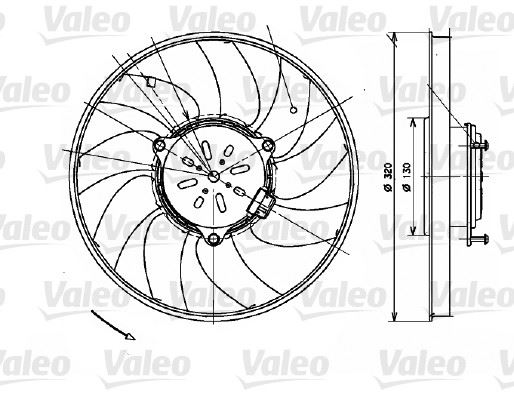 VALEO 696082 Soğutma Sistemi Fan - MERCEDES-BENZ SPRINTER 3,5-t Minibüs/Otobüs (B906) uyumlu