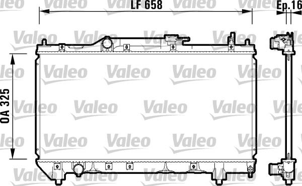 VALEO 732950 Soğutma Sistemi Su Soğutucu & Parçaları - TOYOTA AVENSIS (_T22_) uyumlu