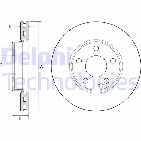DELPHI BG4554C Fren Sistemleri Fren Diski - MERCEDES-BENZ B-SERISI Sports Tourer (W246, W242) uyumlu